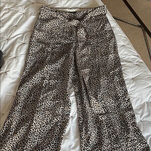 J. Crew Leopard Print Tie Belted Pants